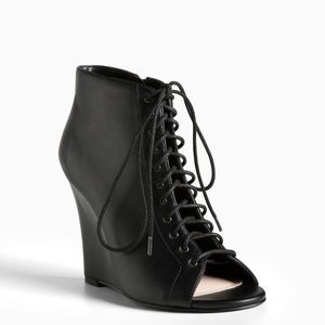 Torrid Lace Up Wedge Booties